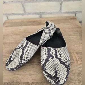 Vince Snakeprint Ballet Flats